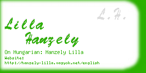 lilla hanzely business card